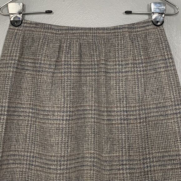 Vintage Alfred Dunner Fits Size Small Houndstooth Wool Skirt Heritage Academia - Picture 3 of 5